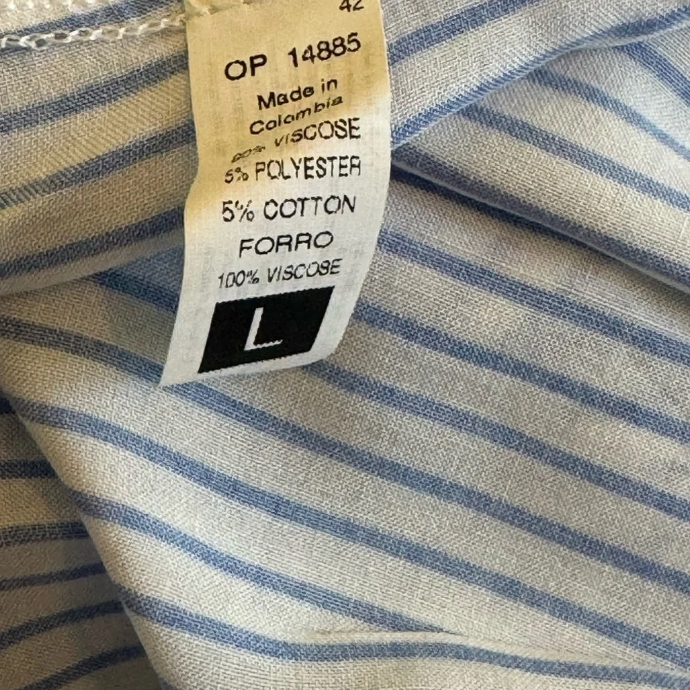 EUC Maaji Striped Women's Blue Harbour Island Long Sleeve Shirt Cover Up Blue L